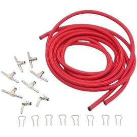 Zieichy 97328733 98062291 Red Tubing Return Rail Kit, Fuel Injector Return Line with Fittings Clamps Fits for Duramax Diesel LLY LMM LBZ 2004-2010
