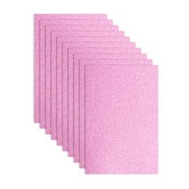 sourcing map 10 Pack Pink Glitters Foam Sheets, 8 x 12 Inch Sparkle EVA Foam Sheets Thin Foam Paper for Crafting, DIY Project, Classroom, Scrapbooking (1.5mm Thick)