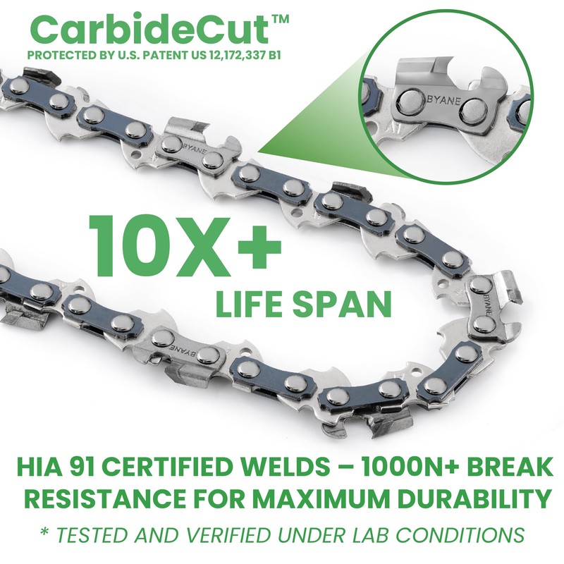 Byane 18-Inch Carbide Chainsaw Bar and Chain Combo for Stihl,