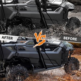 KEWISAUTO Front Fender Flares Kit for Honda Pioneer 700-2 700-4 14-25, Front Mud Flaps Mud Guard Extension for Honda Pioneer 700 2P 4P Deluxe Forest 2014-2025 Accessories, 2PCS, Replace# 08P70-HL3-600