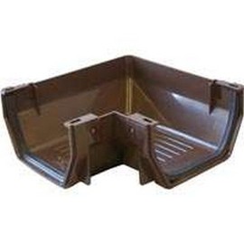 Raingo 6.8 in. H x 5 in. W x 6.8 in. L Brown Vinyl Gutter Corner