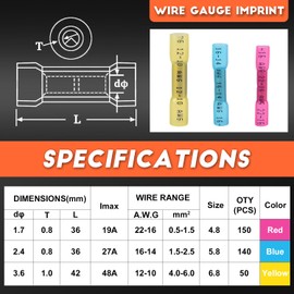Crimping Tool Ratcheting Wire Crimper With 340PCS Heat Shrink Butt Connectors Suitable for AWG 22-10