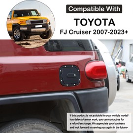 Car Door Locking Gas Cap Tank Cover Fuel Door Protector Compatible with Toyota FJ Cruiser 2007-2021 Fuel Tank Cover Trim Gas Cap Cover Fuel Filler Door Gas Cap Fuel Tank Door Gas Tank Cap Accessories