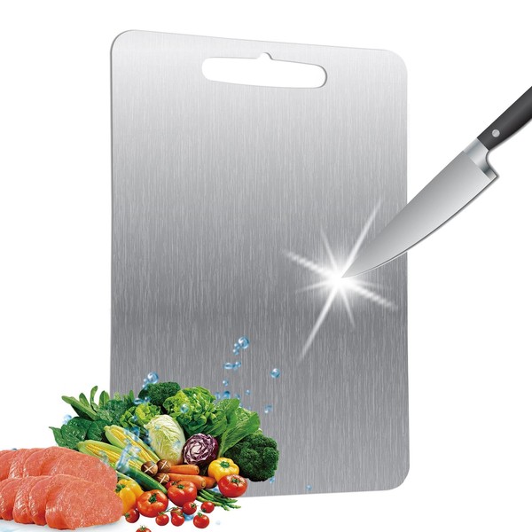 Titan Chopping Board for Kitchen, 304 Stainless Steel, Double-Sided, Guarantees