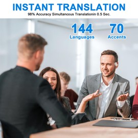 CHENGPI AI Translation Earbuds Real Time,Bluetooth Wireless Translation Earbud,Over-Ear Earbud Translator,Translating Earbuds for Travel Business Learning