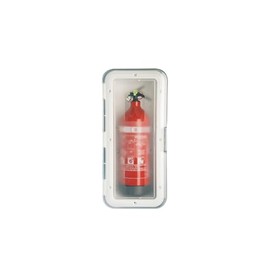 NuovaRade Storage Case for Fire Extinguisher 2lbs with Transparent Door, White