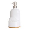 Clasin Home Kitchen Soap Dispenser with Sponge Holder, Refillable Acrylic