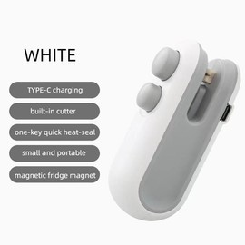 Snack sealing machine,snacks sealer sealing home mini bag sealer for plastic bag keep food fresh rechargeable 2 in 1 heat sealer and cutter Kitchen helper