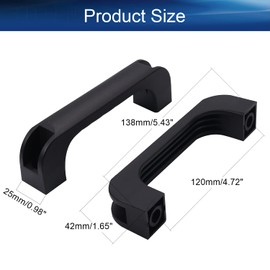 Heyiarbeit - Manija de plástico para tirar de 12 cm, centros de agujeros para equipaje, equipo mecánico 10 unidades