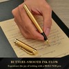 BEILUNER Ballpoint Pens, Stainless Steel with Chrome Trim, Luxury Golden