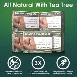 KAKABUBBLE KAKABUBBLE Classic Tea Tree Soap (2-Pack or 4-Pack, 4 oz Each) | Antibacterial, Hydrating, and Odor-Fighting Bar Soap for Active Individuals (2, Classic Tea Tree)