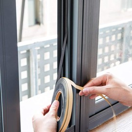 Kontoco Sponge Tape, Cushioning Tape, Door Stop Tape, Thin, Gap Tape, Width 0.4 inches (10 mm) x Length 3.9 ft (10 m) x Thickness 0.4 inches (10 mm) x Thickness 0.4 inches (10 mm) x Thickness 0.4 inches (10 mm) x Thickness 0.4 inches (1 mm) Foam Tape EVA