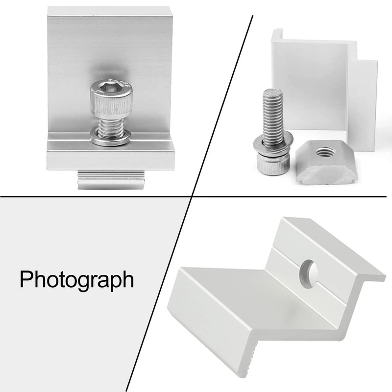 Pack of 12 Solar Panel Mount for Solar Panel, Z-Angle