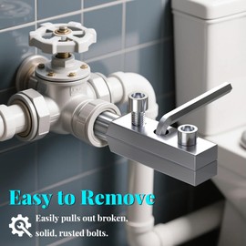 2 Pack Broken Pipe Extractor Tool, Broken Faucet Removal Tool Fits 1/2 inch to 1 inch Pipe Capacity, Pipe Screw Remover and Easy Out Valve Extractor Set for Damaged Pipes and Faucet Valves