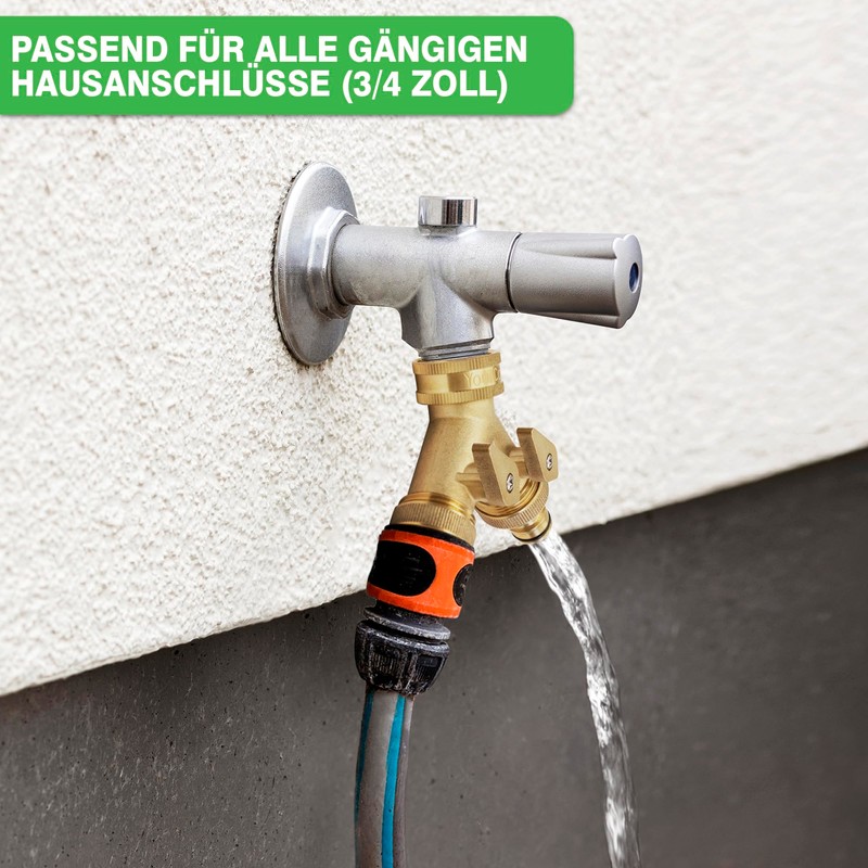 YourCasa Water Distributor Y Splitter 3/4 Inch Brass - Water