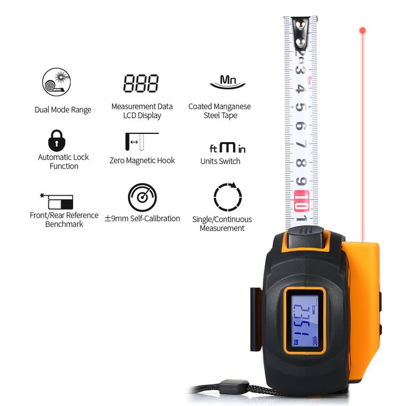 SNDWAY Digital Laser Distance Meter Rangefinder Handheld Infrared Range Finder