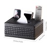 PU Leather Rectangular Remote Control Tissue Box Organizer Tissue Box