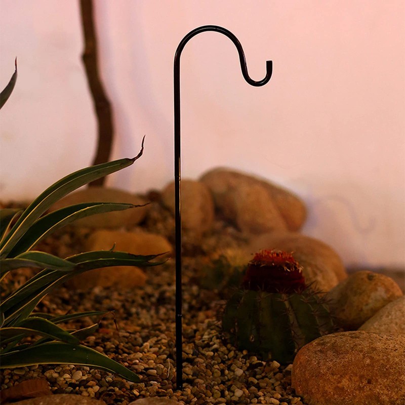 Arinda 20Inch Adjustable Outdoor Shepherds Hook, Heavy Duty Rust-Resistant Metal