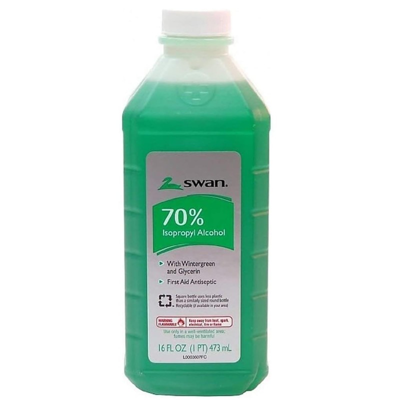 Swan Isoprophyl Alcohol 16Oz 70% Wintergreen Pack (4)