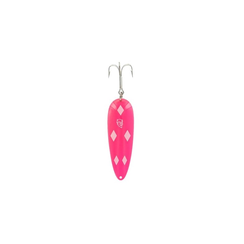 Dardevle Nickel Back 1 oz Fishing Spoons, Pink Diamonds