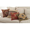 SARO LIFESTYLE 5173.M20S Collection Kilim Design Down Filled Throw Pillow,
