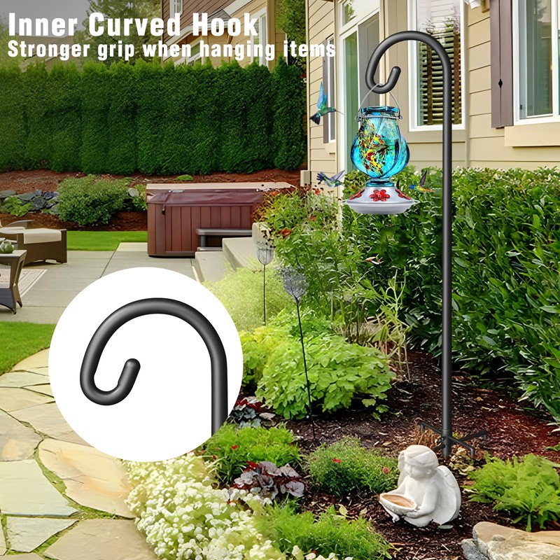 Surprizo Shepherd Hook for Outdoor, Heavy Duty Bird Feeder Pole