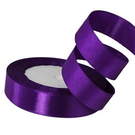 XEANCO 20mm Satin Ribbon 22 Meter, Polyester Ribbon, Enhance Your Crafts & Celebrations, Best for Gift Wrapping, Decorations, Wedding Car Ribbon, Ribbons for Crafting (Purple)