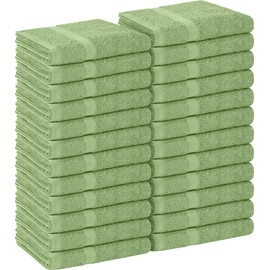Utopia Towels Utopia Towels Sage Green Salon Towels, Pack of 24 (Not Bleach Proof, 16 x 27 Inches) Highly Absorbent Towels for Hand, Gym, Beauty, Hair, Spa, and Home Hair Care