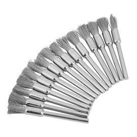Stainless Steel Wire Brush, 15pcs Mini Steel Abrasive Wheel Buffing Polishing Wheel Set for Grinder Rotary Tool ((3 * 5mm Pen Type)