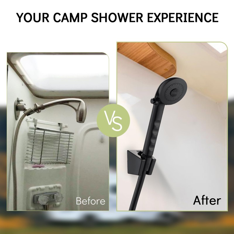 gcbcrit RV Shower Head with Hose, Outdoor Camper Handheld Shower