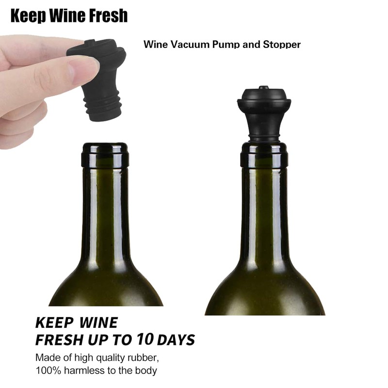 Wine Stoppers Vacuum, Rubber Wine Stoppers for Bottles Silicone Wine