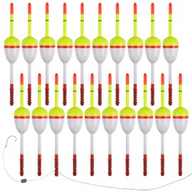 Slip Bobbers for Crappie Fishing Floats and Bobbers Wood Slip Floats Stick Bobbers for Crappie Panfish Walleyes Trout Bass Fishing,488# 20PCS