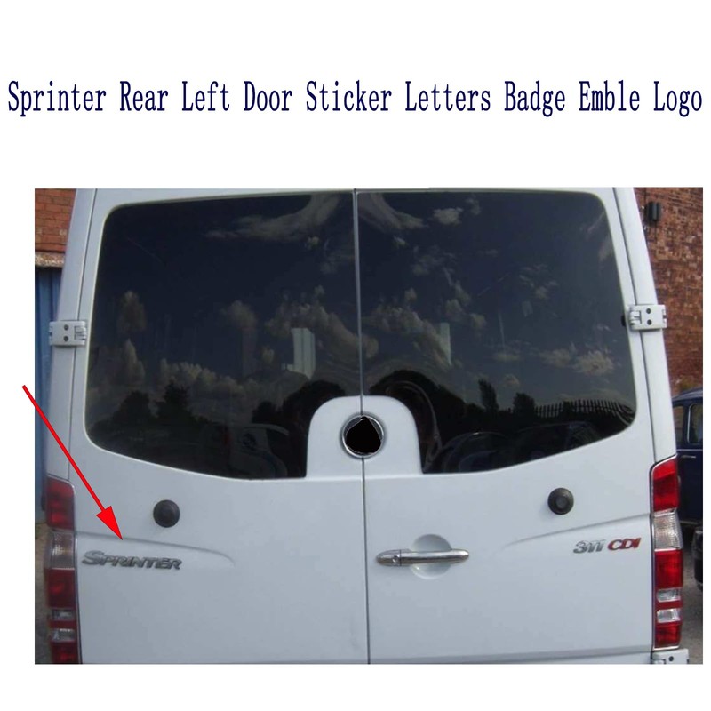 WXQP Rear Door Sprinter Sticker Letters Badge Emblem Nameplate Sign