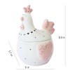 Bicuzat Pink Chicken Rooster Hen Pattern Ceramic Easter Sugar Canister