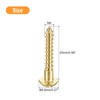 sourcing map Wood Screws M4 x 25mm Slotted Round Head