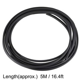 sourcing map Heat Shrink Tubing, 1/4"(6mm) Dia 13mm Flat Width 3:1 rate Shrinkable Tube Cable Sleeve 5m - Black