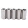 5Pcs Coupling Nut Hex Stainless Steel Anti Corrosion M12 Connector