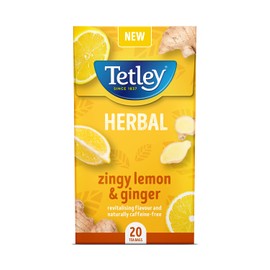 Tetley Zingy Lemon & Ginger Pack of 4 Boxes 80 Teabags