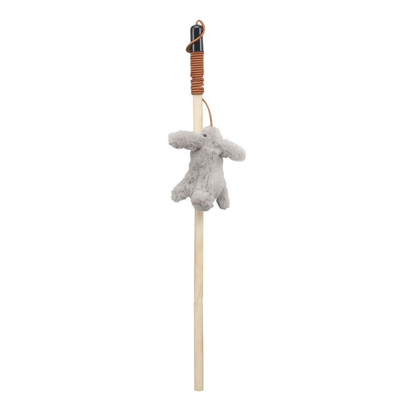 SPOT Skinneeez Stuffing-Free Forest Friends Cat Teaser Wand Toy with