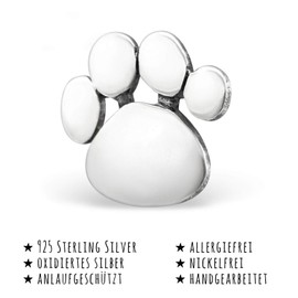Monkimau Girls' Paw Stud Earrings 925 Sterling Silver, Sterling Silver, silver
