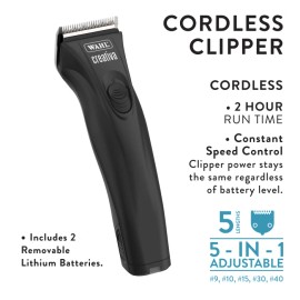 Wahl Creativa Cordless 5 in 1 Adjustable Clipper  Arco Li Lithium Ion Batteries