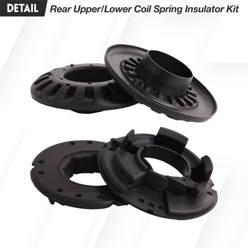 4 PCS Rear Upper and Lower Coil Spring Insulator Kit