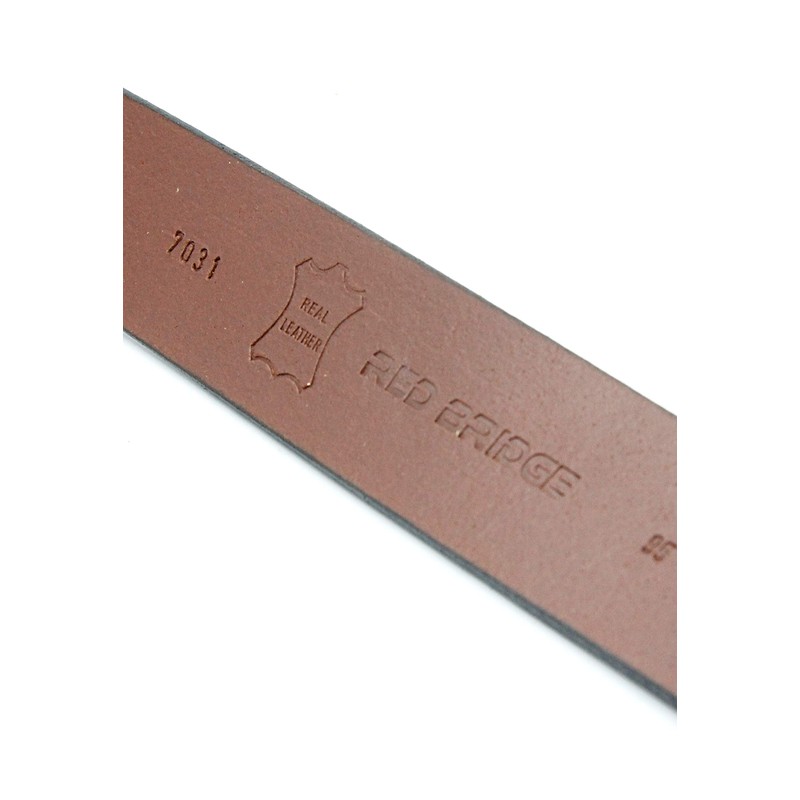 Red Bridge Men's Genuine Leather Belt - Taba. Plain, size: