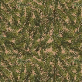 Jillson Roberts Bulk Christmas Gift Wrap, Evergreen Kraft, Full Ream 208 feet x 30 inches