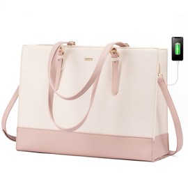 LOVEVOOK Laptop Bag for Women, Fashion Computer Tote Bag 15.6 Inch Large Handbag, Shoulder Bag Purse for Business Work