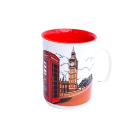 Generic London Telephone Box Big Ben Ceramic Tea Cup Coffee Cup Home Kitchen Office Decorative Gift Box - UK England London Souvenir SP143