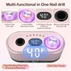 Professional Nail Drill 40000RPM,Electric Nail File for Acrylic and Gel