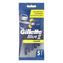 Gillette Blue II Plus Slalom Sensitive Skin Disposable Razors 5 Items