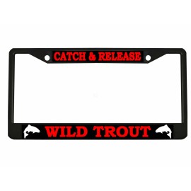 NCAT Catch and Release Wild Trout Heavy Duty Metal Car License Plate Frame