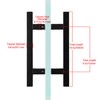 Rackickyer Back to Back Ladder Shape Frameless Glass Shower Door